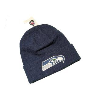 Navy Cuffed Beanie NFL Seattle Seahawks Hat Knit Cap